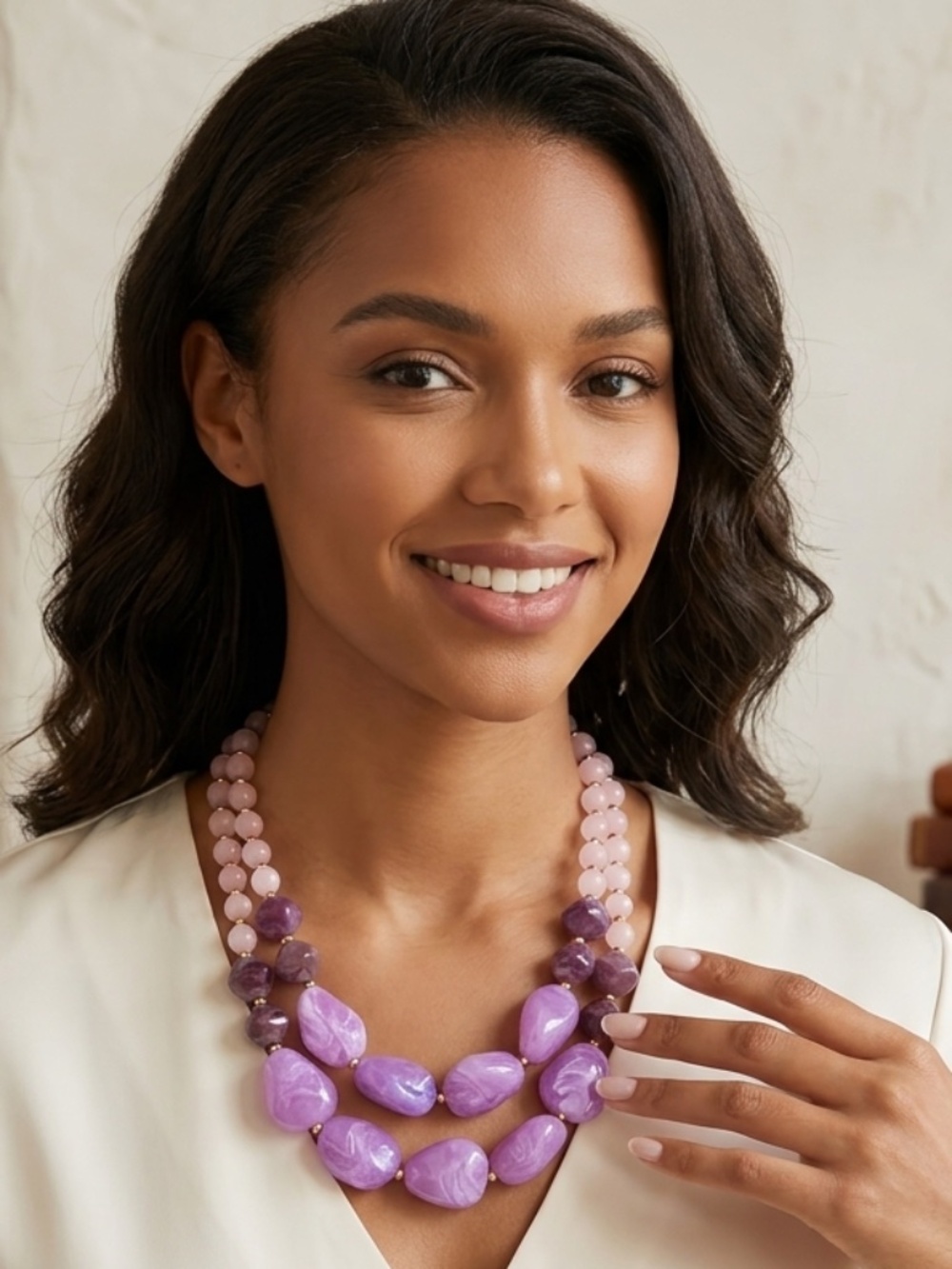 Double Layer Purple Necklace